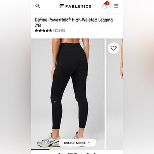 Fabletics Define PowerHold Black Leggings NWT XXL/1X